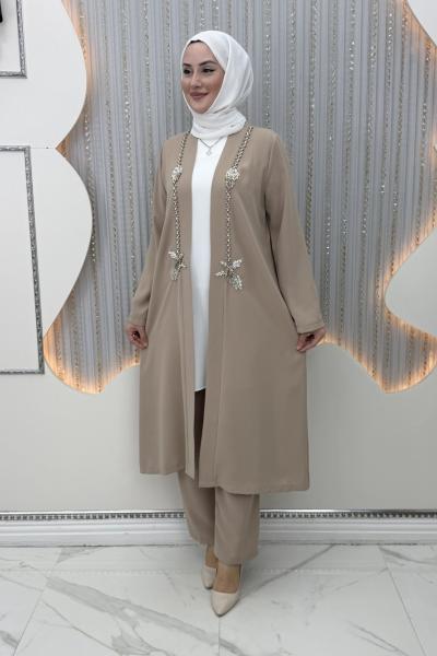 Suzan Pantolonlu Takım Vizon