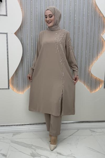 Yakut Taşlı Takım Vizon