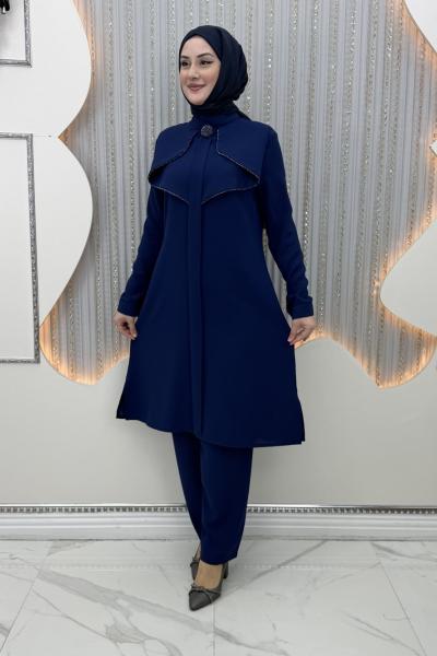 Yarence Pantolonlu Takım Lacivert