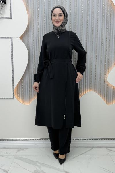 Yeliz Pantolonlu Takım Siyah