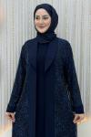 Zarif Elbiseli Hırka Lacivert