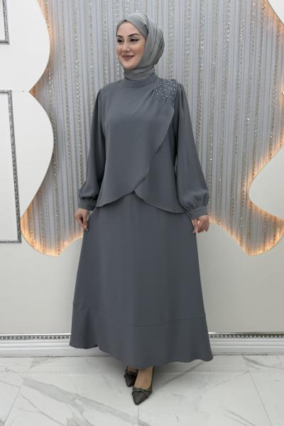 Zariyat Etekli Takım Gri