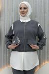 Zehra 3’lü takım Gri