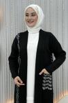 Zikzak Hırka Siyah