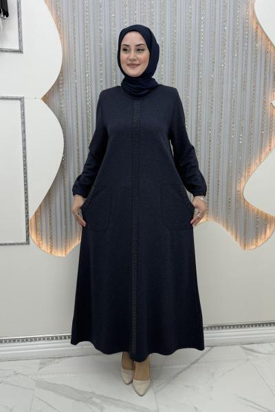 Zuhal Elbise Lacivert