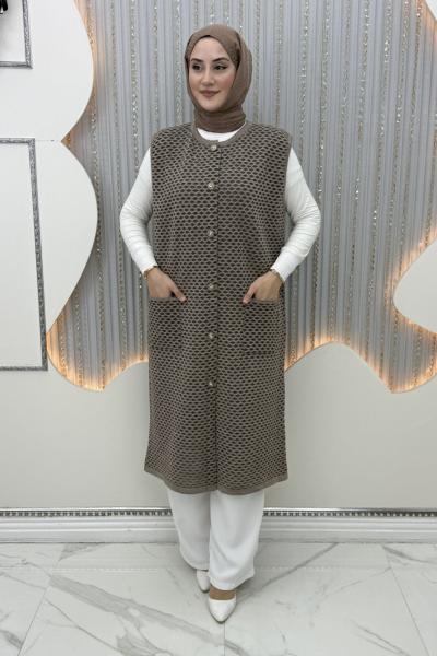 Zülal Yelek Kahverengi