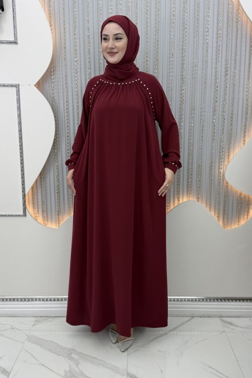 Selvinaz Elbise Bordo