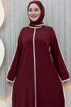 Meryemce Pantolonlu Takım Bordo