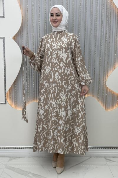 Nazlı Elbise Vizon