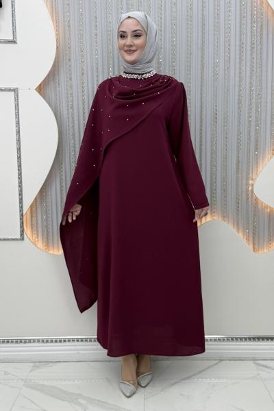 Perlina Abiye Bordo