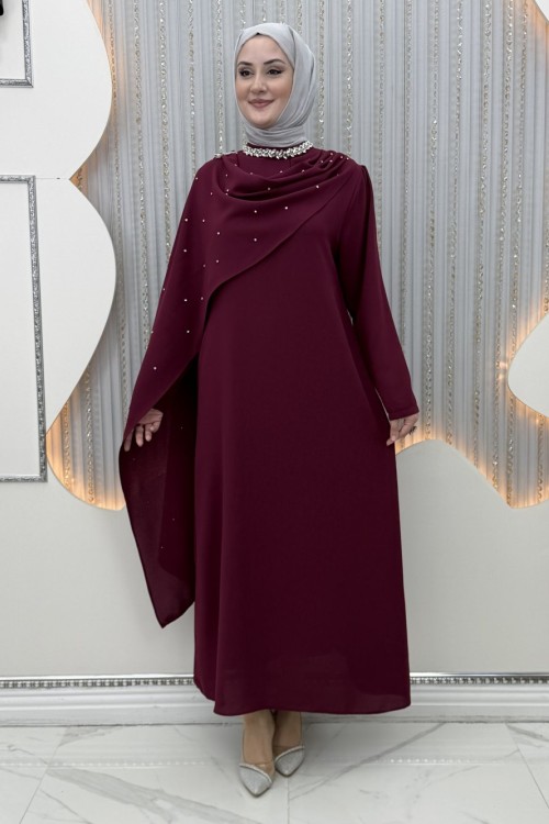 Perlina Abiye Bordo