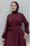 Yeliz Pantolonlu Takım Bordo