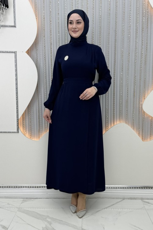 Dilruba Elbise Lacivert
