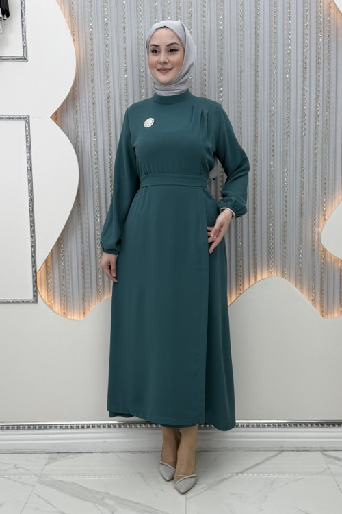 Dilruba Elbise Mint Yeşili
