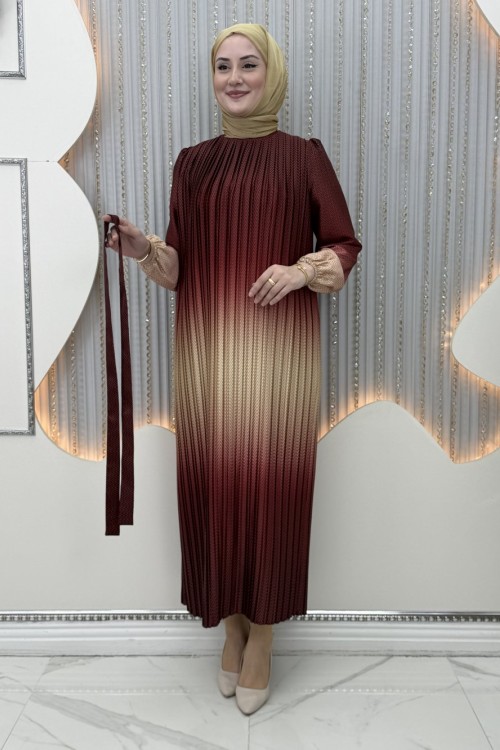 Birce elbise  Bordo