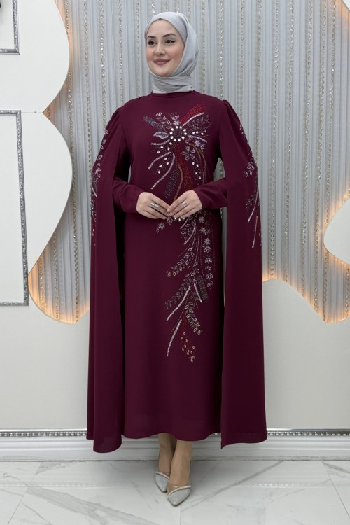 Pelerin Abiye Bordo
