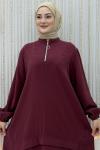 Vera Pantolonlu Takım Bordo
