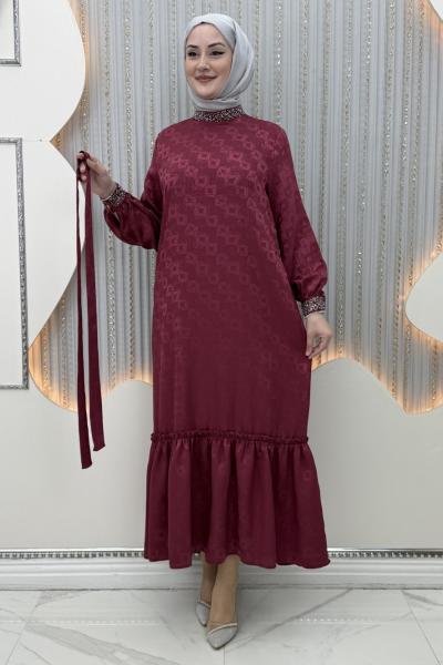 Beyan Elbise Bordo