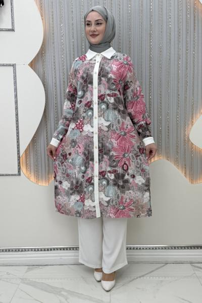 Güllü Pantolonlu Takım Bordo