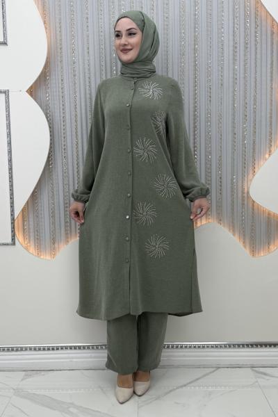 Deha Pantolonlu Takım Mint Yeşili