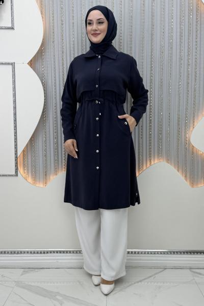 Ayfera Tunik Kap Lacivert
