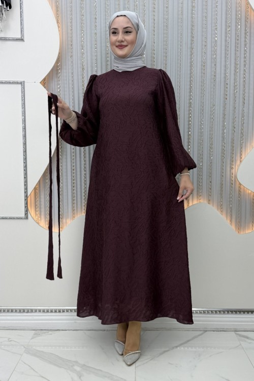 Elvanur Elbise Bordo