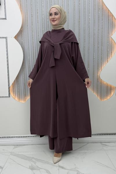 İlaynur Pantolonlu Takım Bordo