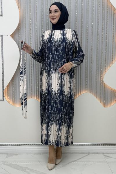 Gülbanu Elbise Lacivert