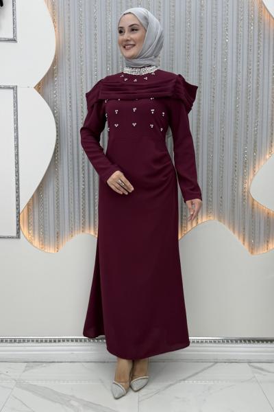 Şahnisa Abiye  Bordo