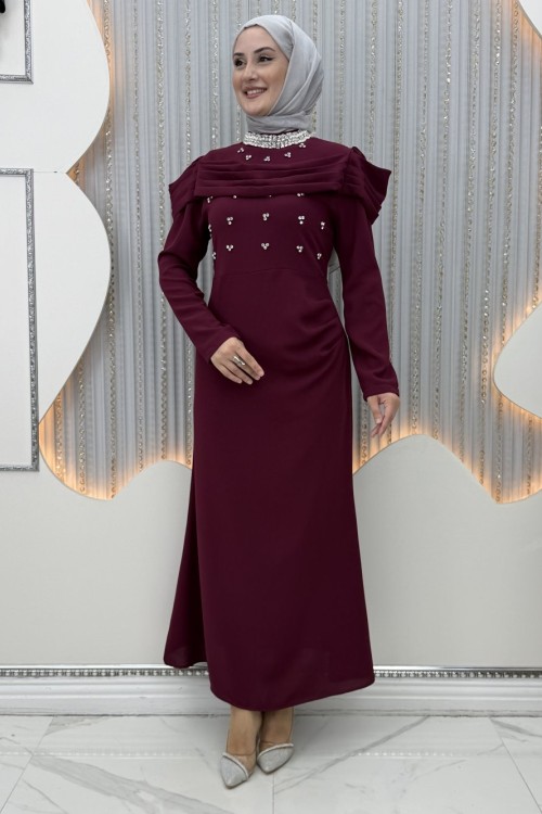 Şahnisa Abiye Bordo