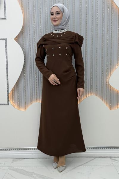 Şahnisa Abiye  Kahverengi