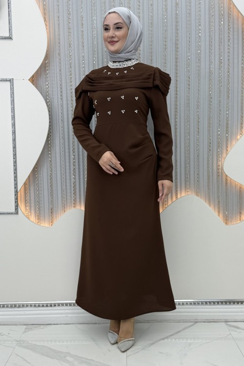 Şahnisa Abiye Kahverengi
