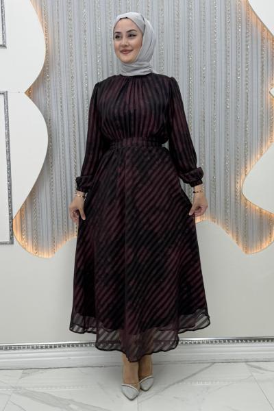 Gülru Elbise Bordo