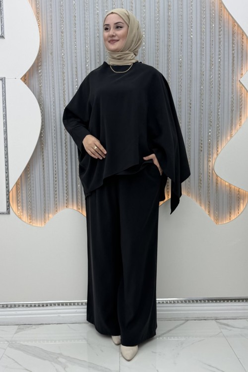 Elisya Pantolonlu Takım Siyah