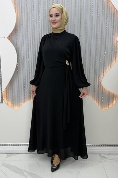 Edalı Elbise Siyah
