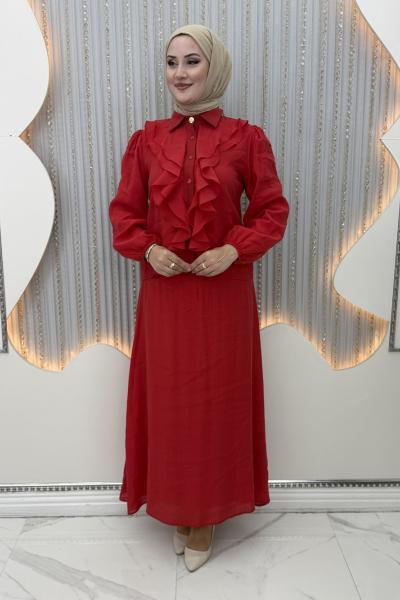 Selisa Etekli Takım  Kırmızı