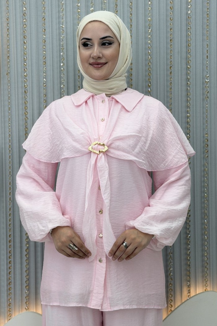 Belgiz Pantolonlu Takım Pembe