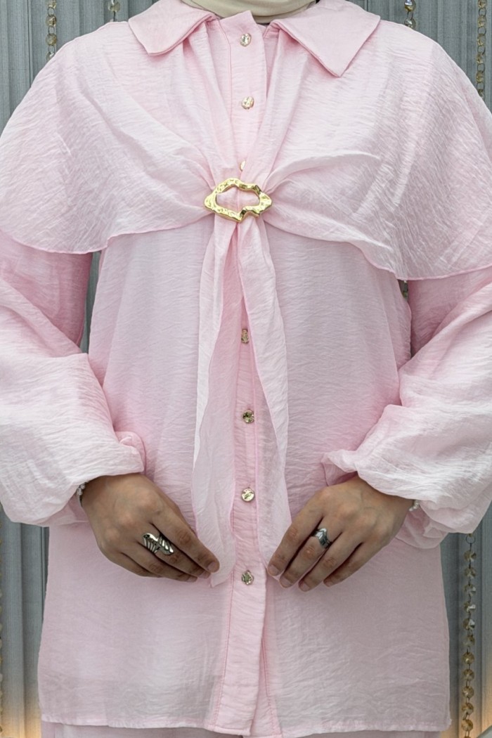 Belgiz Pantolonlu Takım Pembe