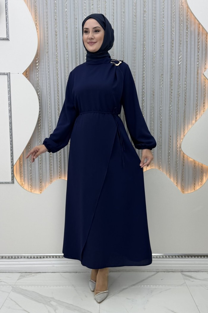 Esila Elbise Lacivert