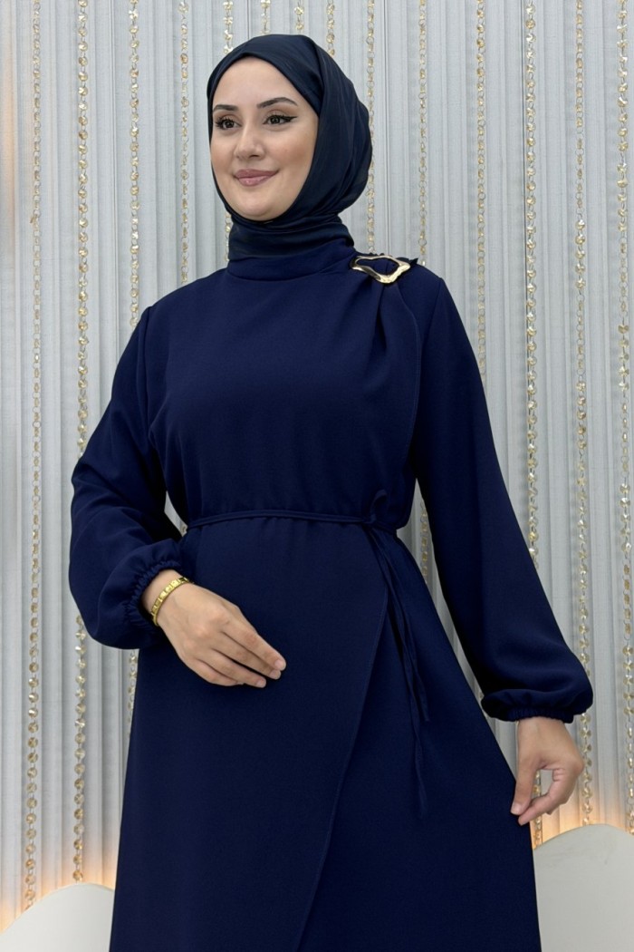 Esila Elbise Lacivert