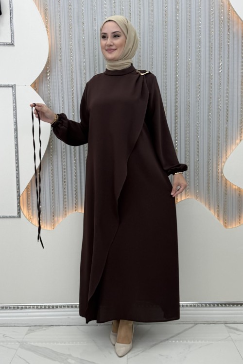 Esila Elbise Kahverengi