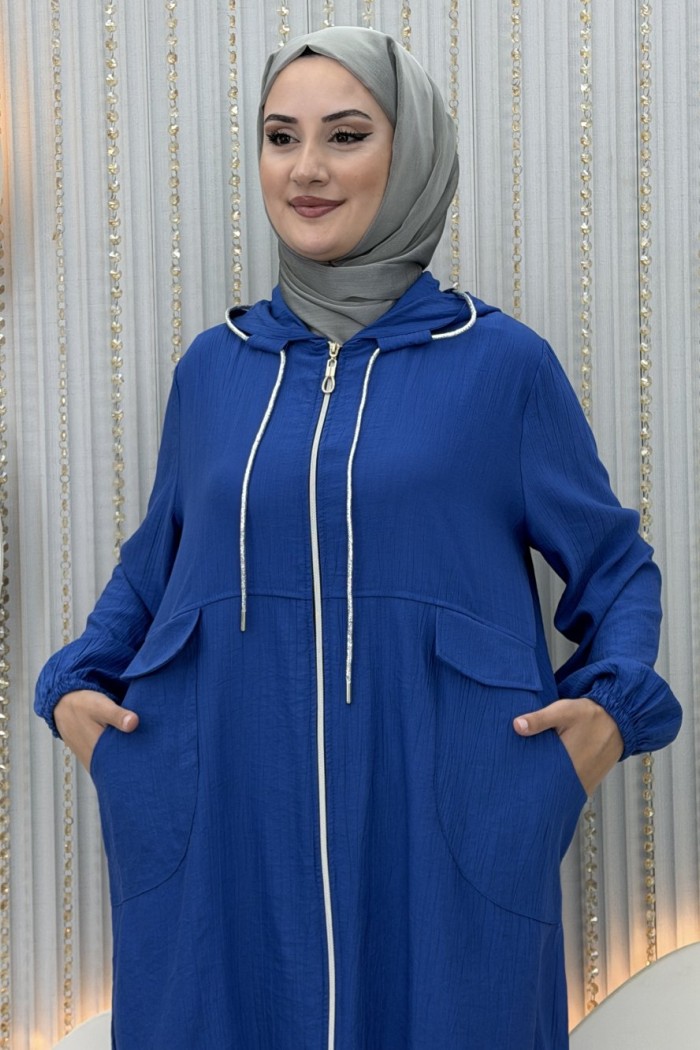 Simge Pantolonlu Takım  Saks Mavisi
