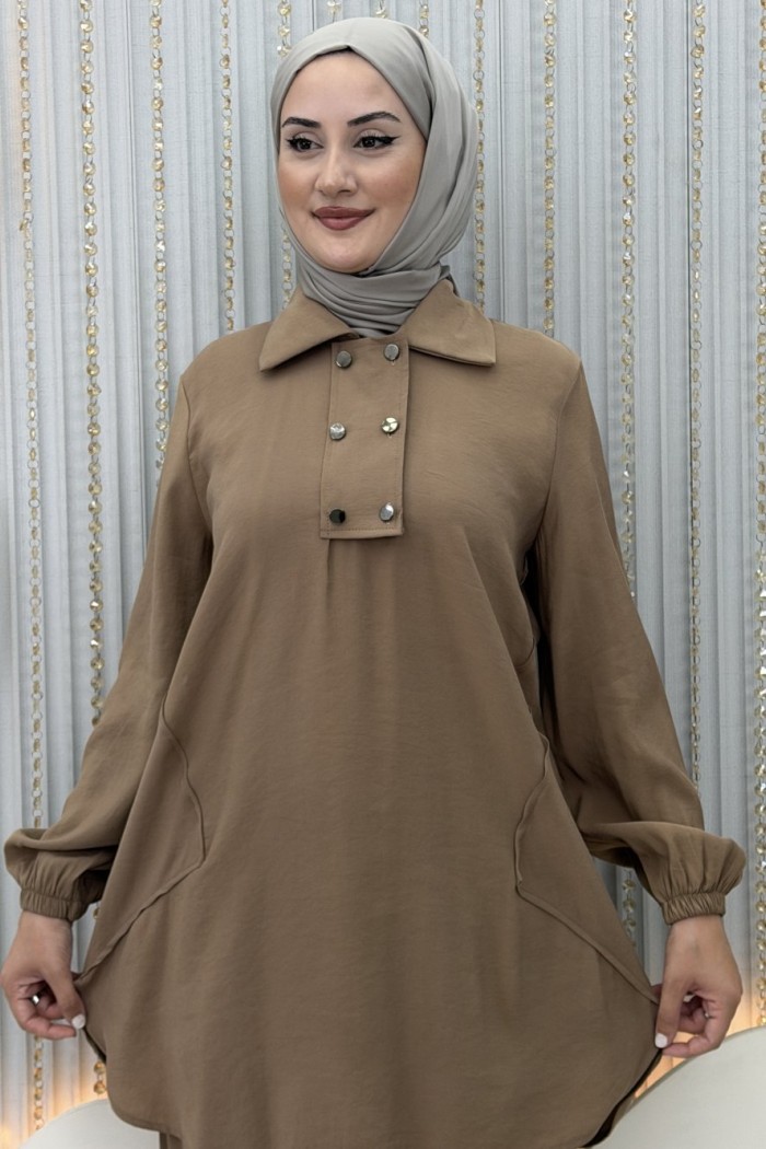 Elanur Pantolonlu Takım  Vizon
