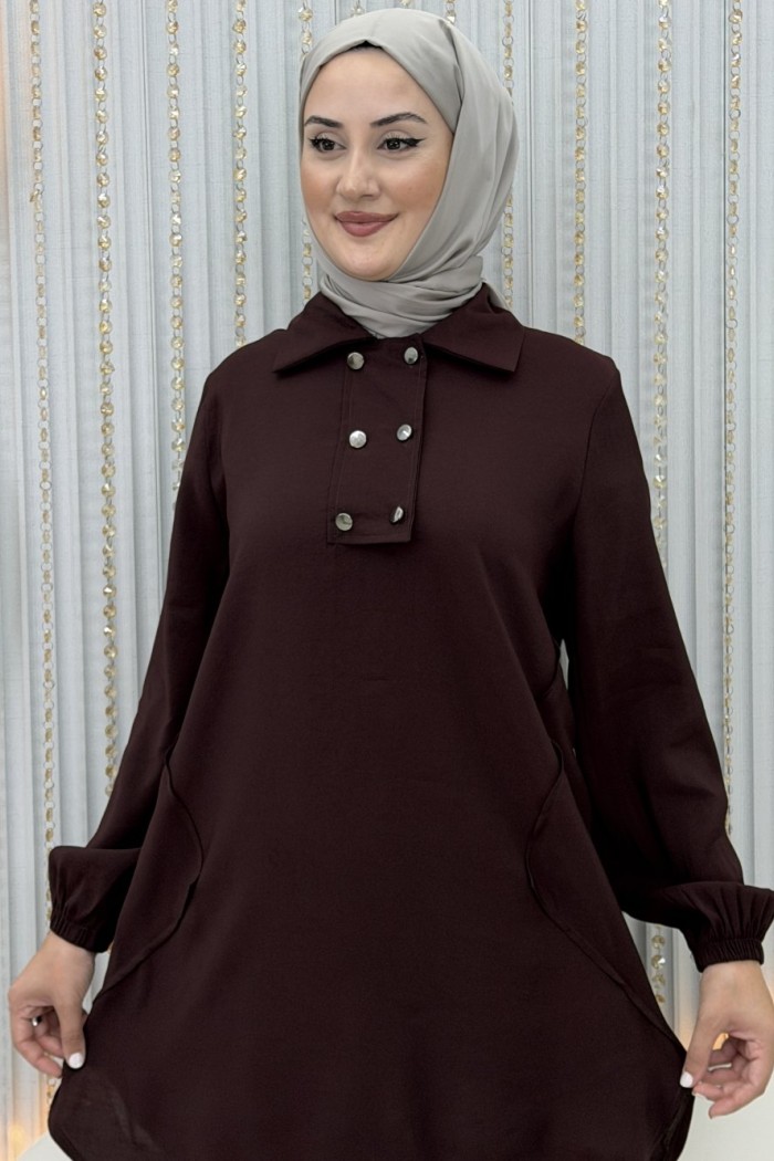 Elanur Pantolonlu Takım  Mürdüm
