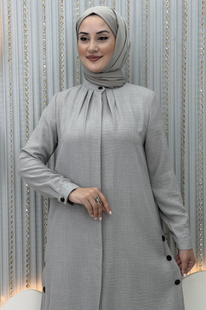 Kamila Pantolonlu Takım  Gri