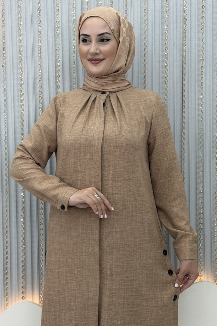 Kamila Pantolonlu Takım  Vizon