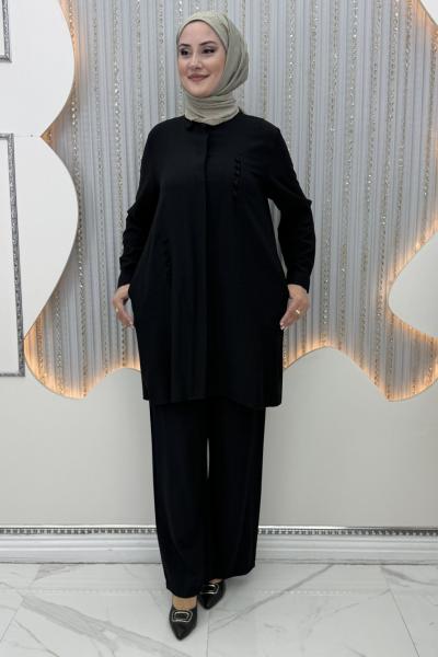 Elif Pantolonlu Takım  Siyah