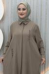 Elif Pantolonlu Takım  Vizon