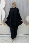 Feriha Pantolonlu Takım  Siyah