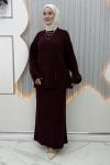 Safiye Etekli Takım  Bordo